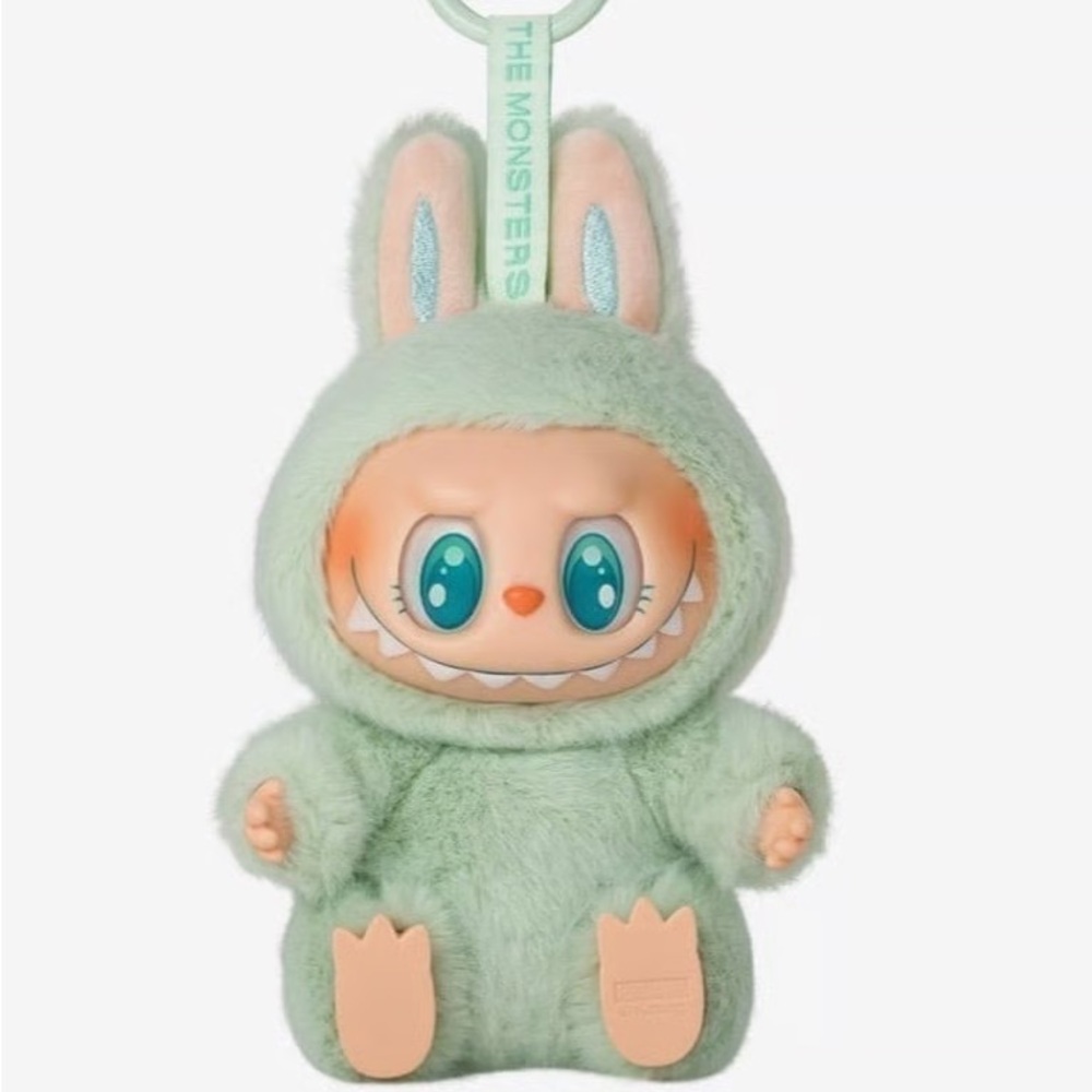 Labubu The Monsters Have A Seat Keychain Plush - Ququ Green